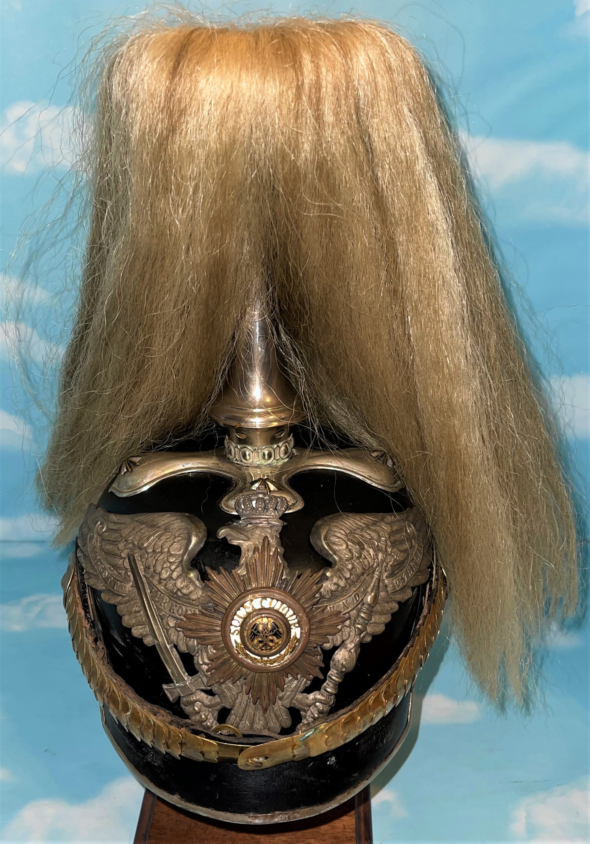 Prussian Pickelhaube Spiked Helmet for an Officer of Garde Dragoner Regiment Number 2 - Derrittmeister Militaria Group