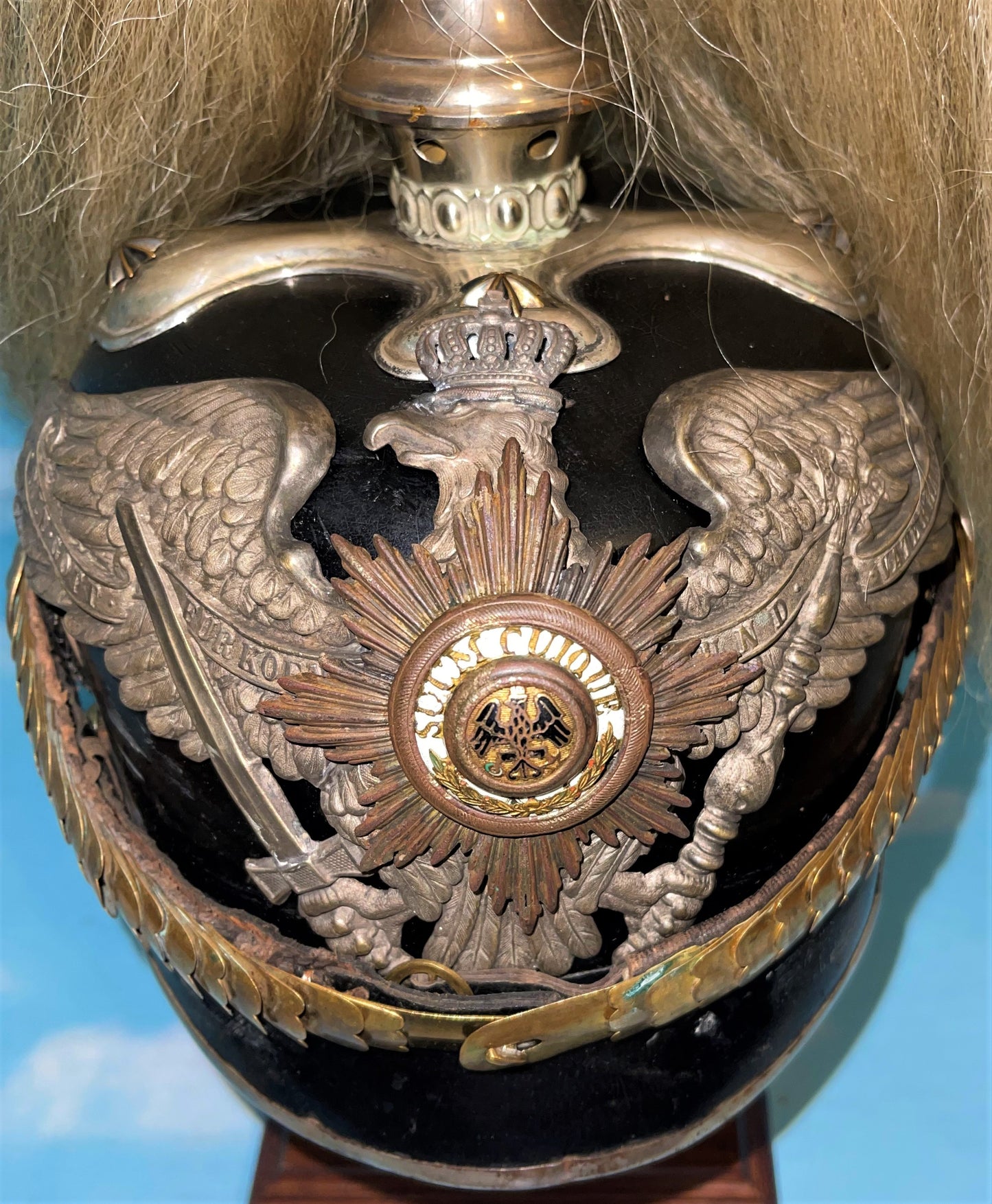 Prussian Pickelhaube Spiked Helmet for an Officer of Garde Dragoner Regiment Number 2 - Derrittmeister Militaria Group