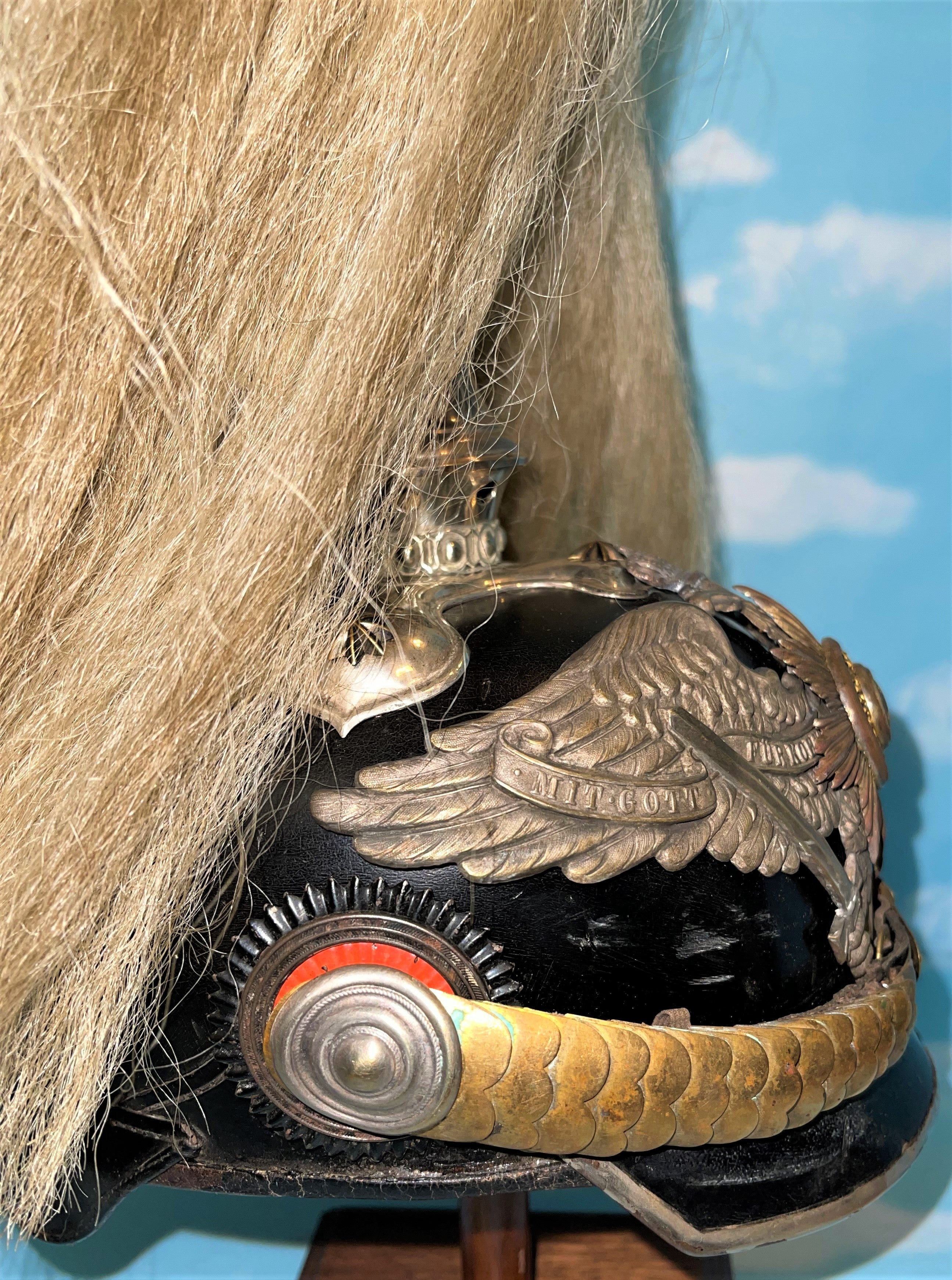 Prussian Pickelhaube Spiked Helmet for an Officer of Garde Dragoner Regiment Number 2 - Derrittmeister Militaria Group