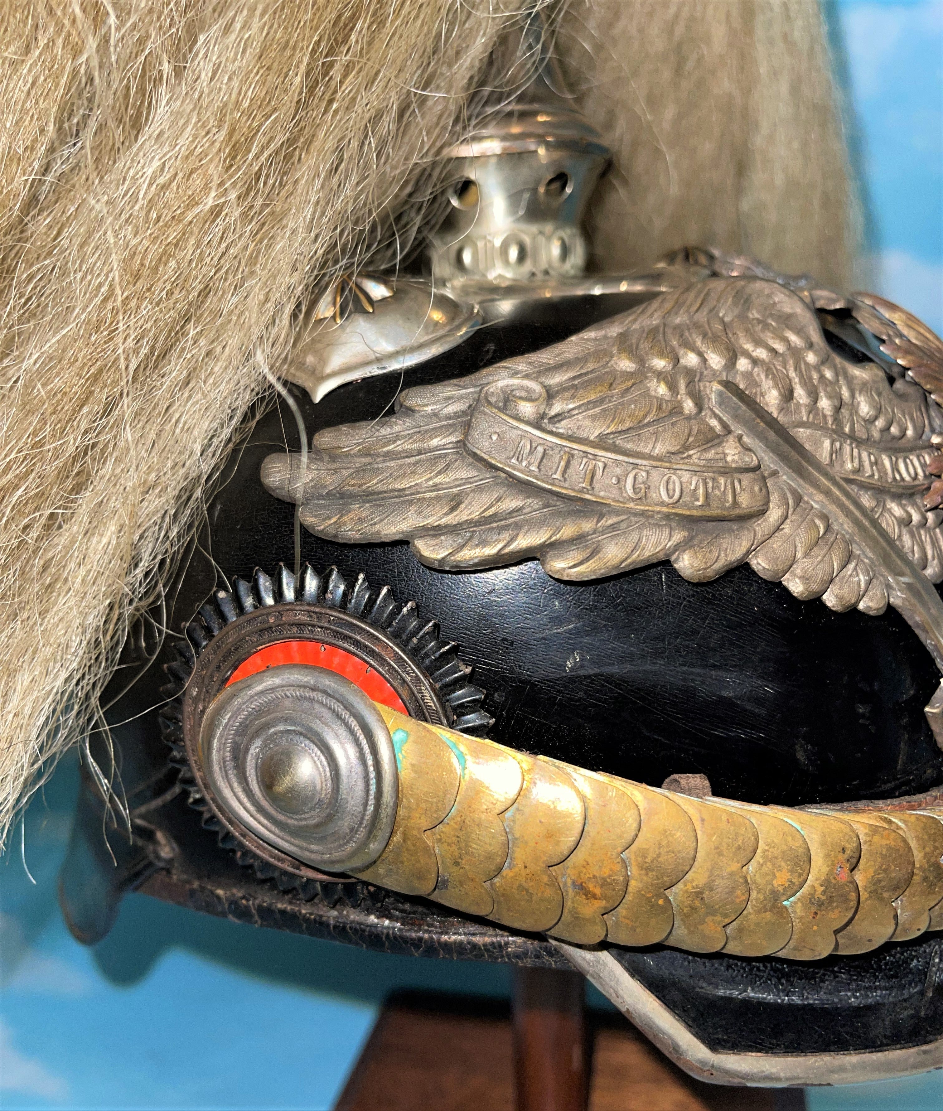 Prussian Pickelhaube Spiked Helmet for an Officer of Garde Dragoner Regiment Number 2 - Derrittmeister Militaria Group
