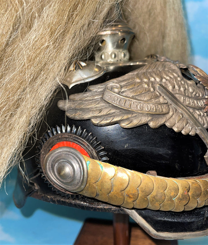 Prussian Pickelhaube Spiked Helmet for an Officer of Garde Dragoner Regiment Number 2 - Derrittmeister Militaria Group