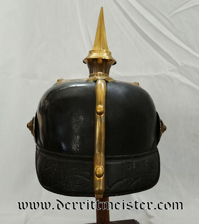 Hesse Darmstadt Pickelhaube / Spiked Helmet for Officer in Infanterie Rgt 117 - Derrittmeister Militaria Group