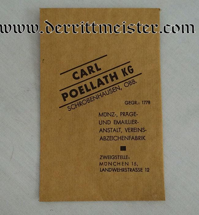 Bavaria Award Packet Carl Poellath KG - Derrittmeister Militaria