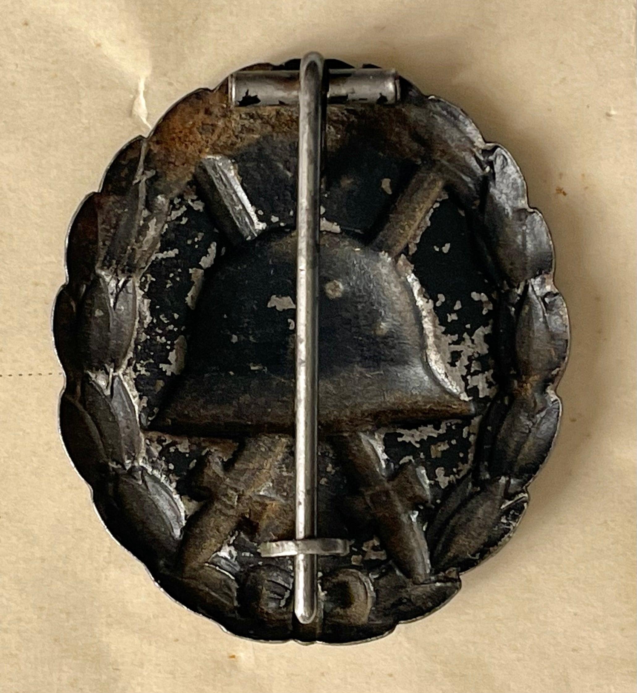 Germany Award and Document Black Army Wound Badge Josef Kaufmann - Derrittmeister Militaria