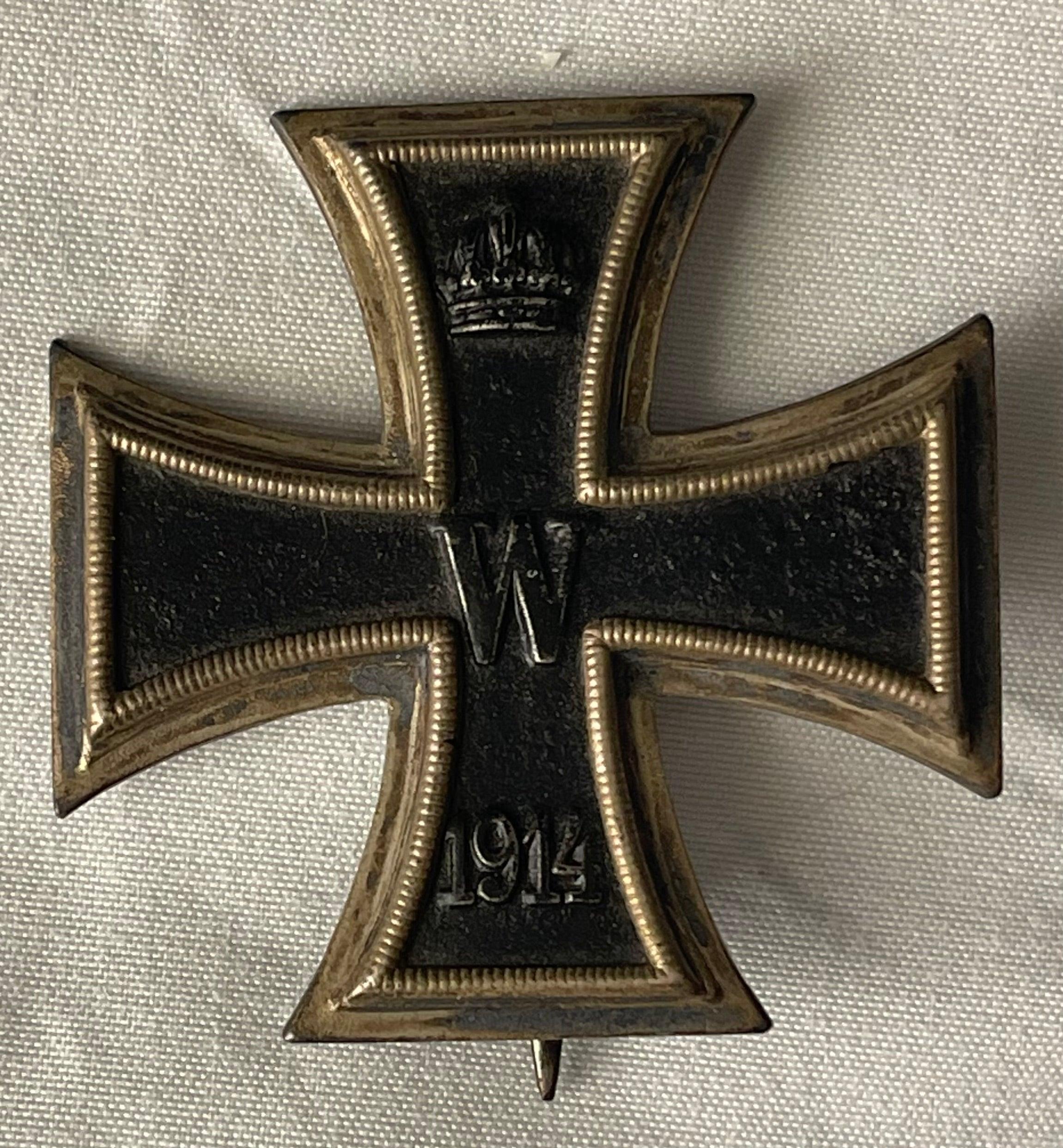 Germany Award and Document 1914 Iron Cross 1st Class Hauptmann d. L. II Karl Pletscher - Derrittmeister Militaria