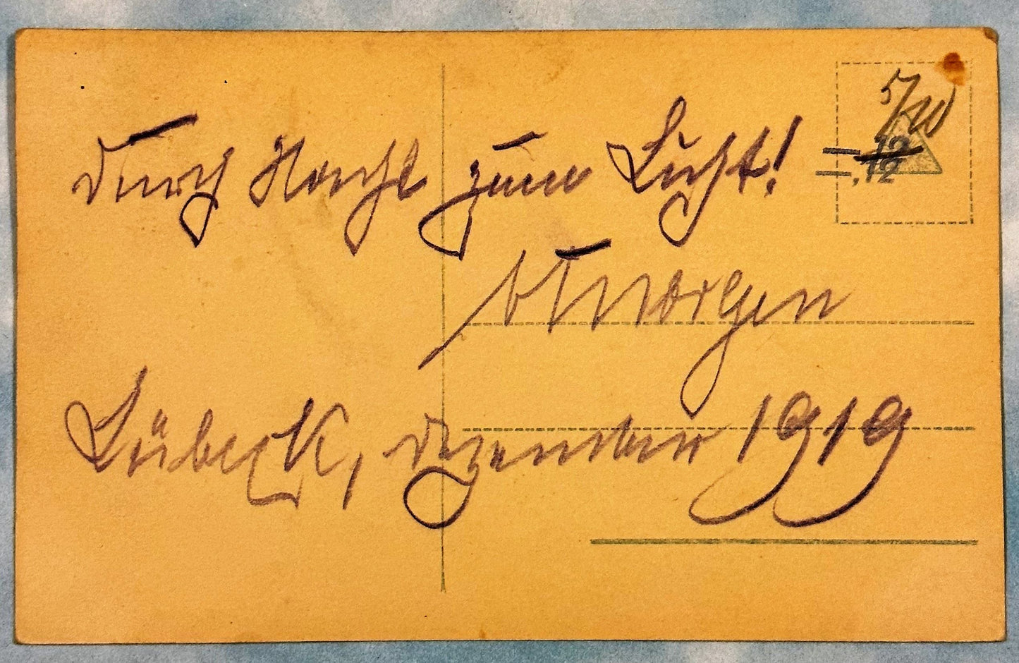 Germany Postcard Autographed by Generalleutnant Curt Von Morgen PLM winner - Derrittmeister Militaria Group