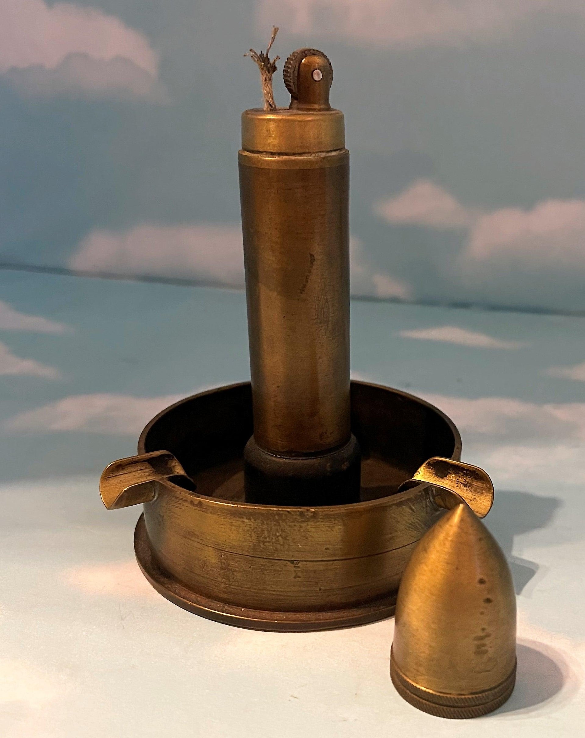 Germany Trench Art Ashtray and Lighter combination - Derrittmeister Militaria