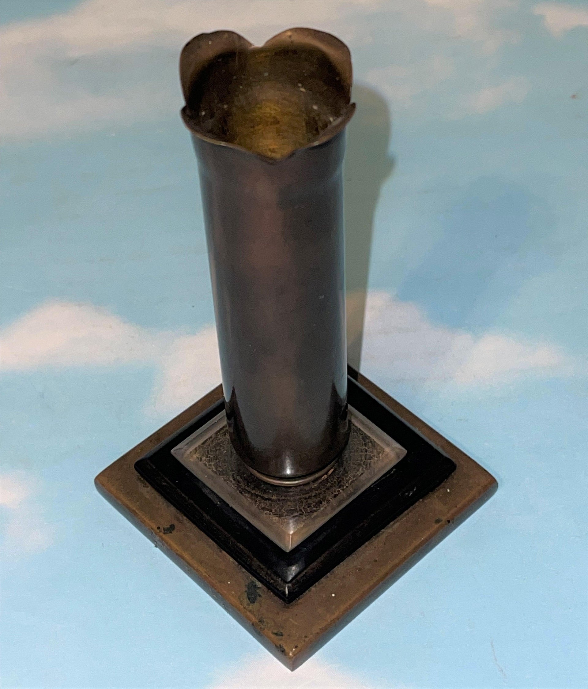 Germany Trench Art Vase, Candlestick or Ink Pen Holder - Derrittmeister Militaria