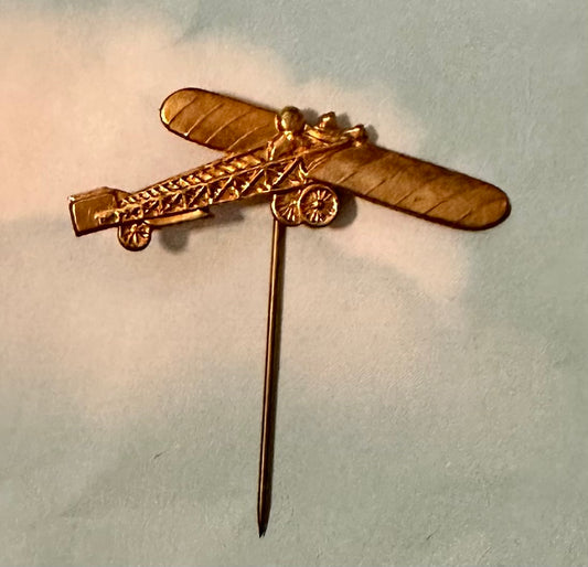German Stickpin of a WWI Airplane - Derrittmeister Militaria Group