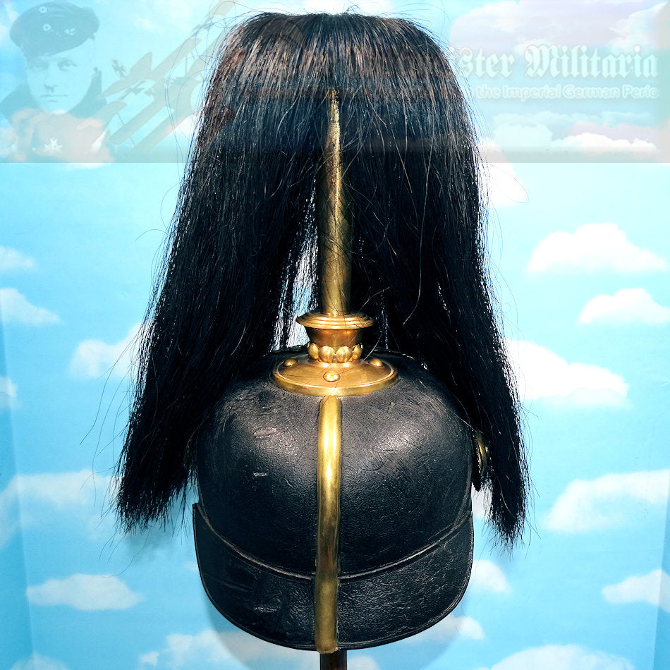 Prussia Kugelhelm for Senior NCO in Feldartillerie Rgt 2 and Feldartillerie Rgt 3 Pre 1897 with Parade Bush - Derrittmeister Militaria Group
