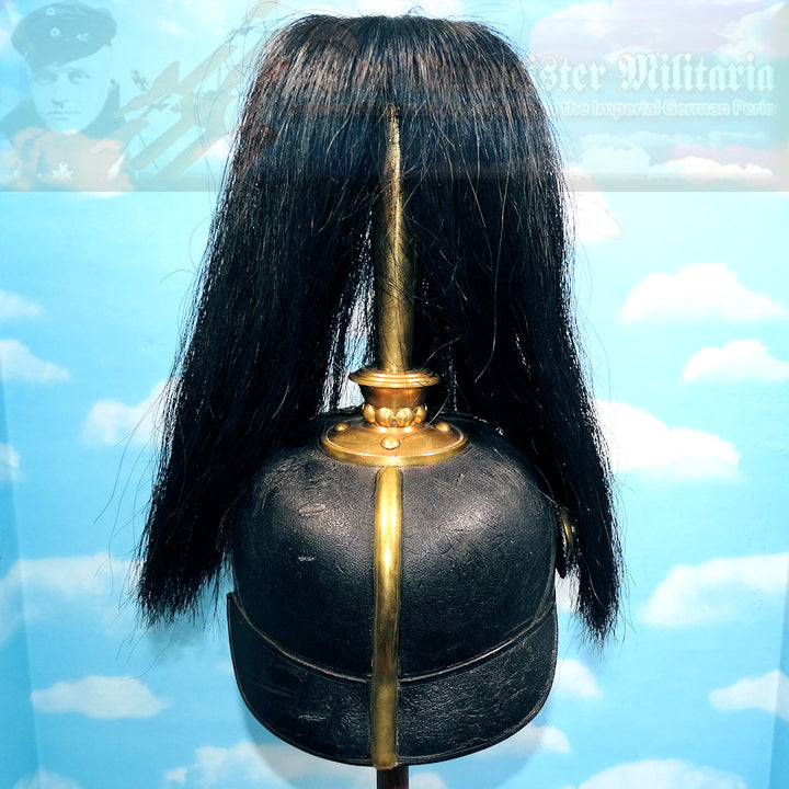 Prussia Kugelhelm for Senior NCO in Feldartillerie Rgt 2 and Feldartillerie Rgt 3 Pre 1897 with Parade Bush - Derrittmeister Militaria Group