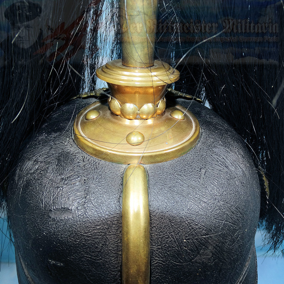 Prussia Kugelhelm for Senior NCO in Feldartillerie Rgt 2 and Feldartillerie Rgt 3 Pre 1897 with Parade Bush - Derrittmeister Militaria Group