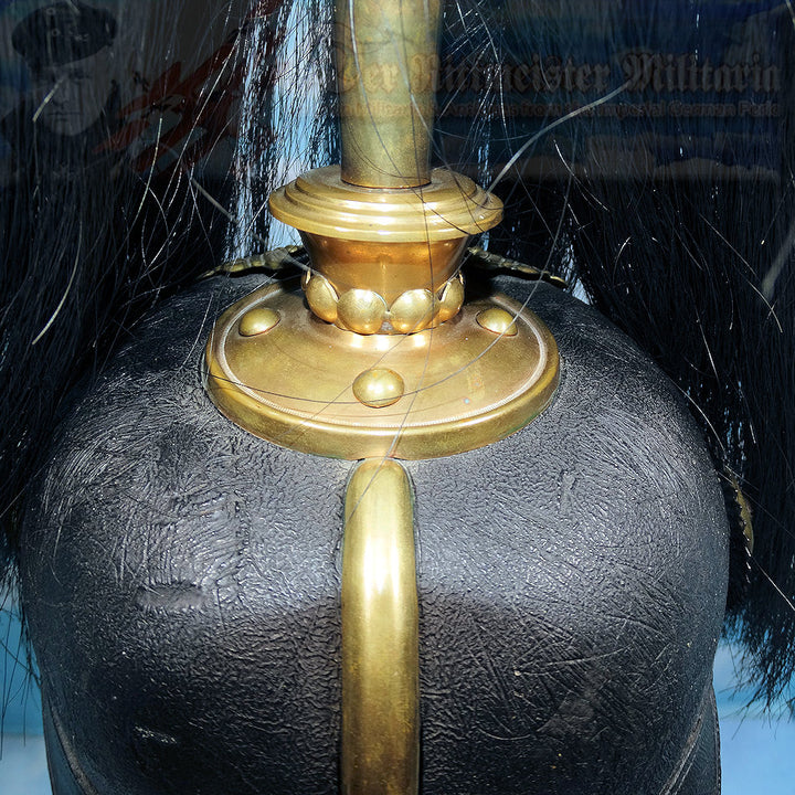 Prussia Kugelhelm for Senior NCO in Feldartillerie Rgt 2 and Feldartillerie Rgt 3 Pre 1897 with Parade Bush - Derrittmeister Militaria Group