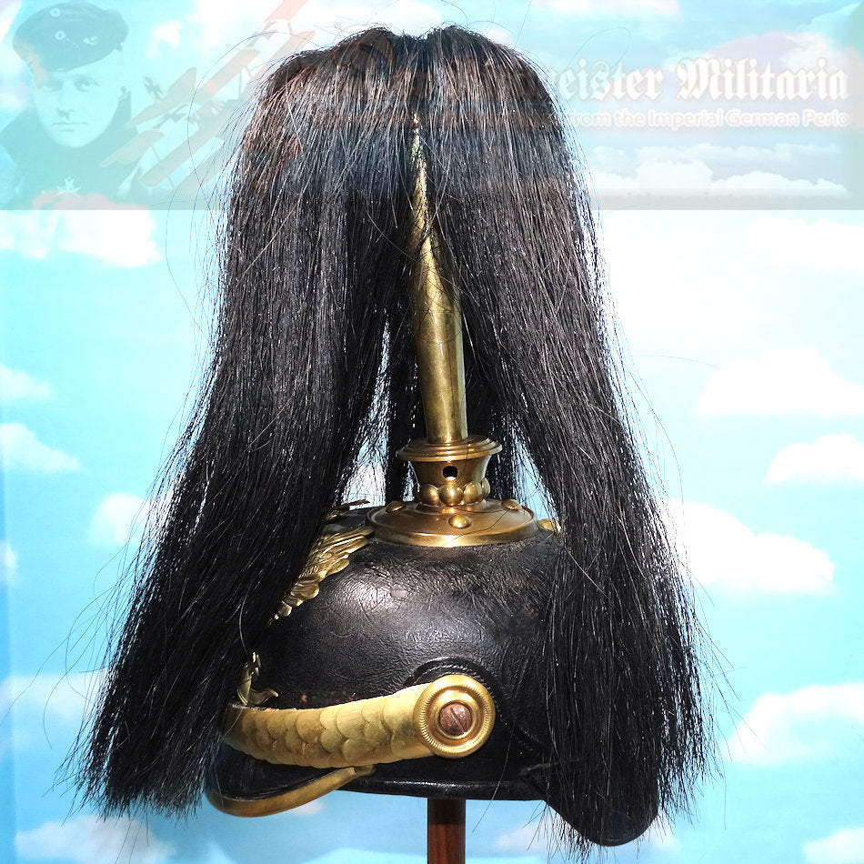 Prussia Kugelhelm for Senior NCO in Feldartillerie Rgt 2 and Feldartillerie Rgt 3 Pre 1897 with Parade Bush - Derrittmeister Militaria Group