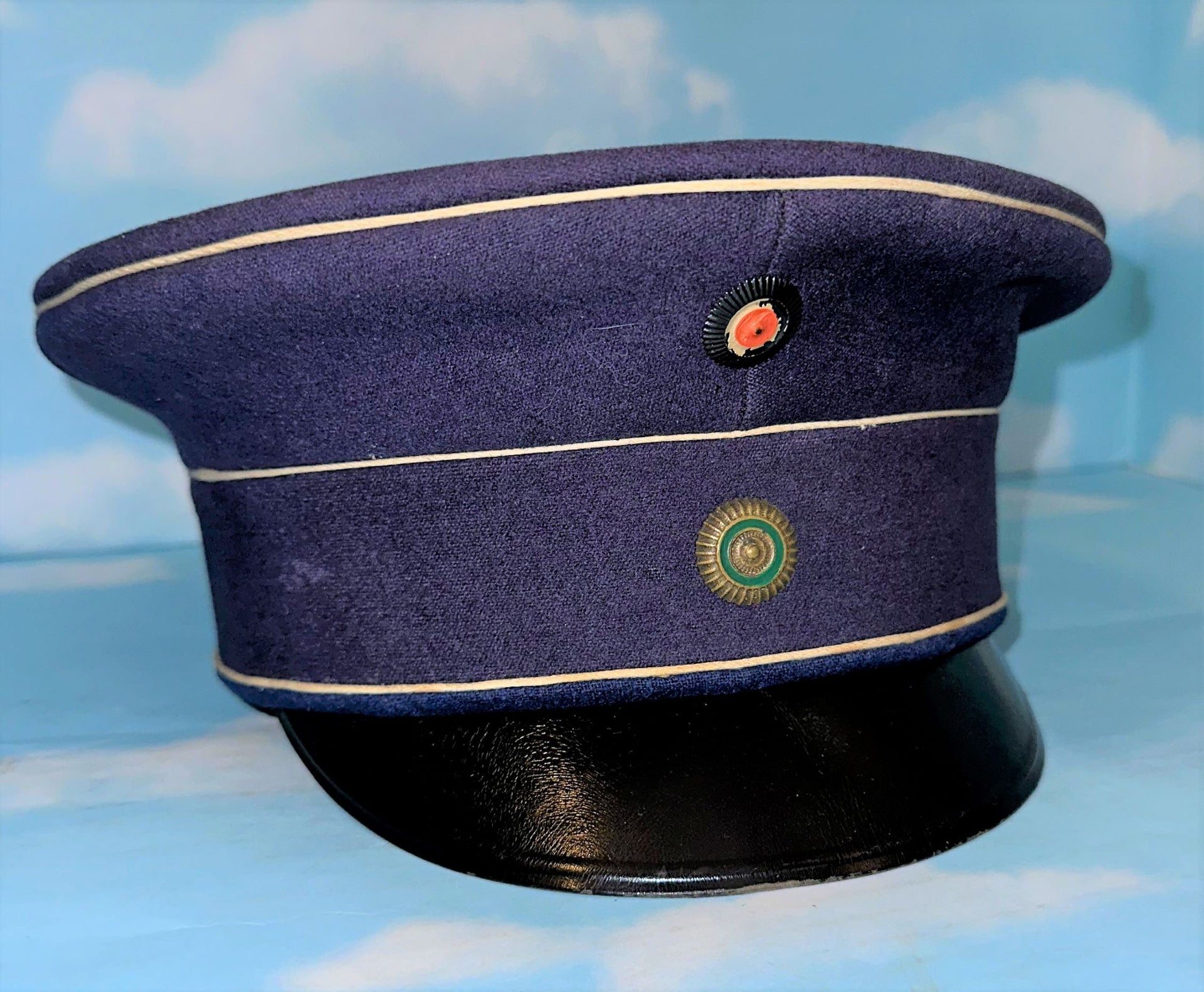 Saxony Schirmmütze for Officer in Husaren Rgt 19 (Mid War) - Derrittmeister Militaria Group