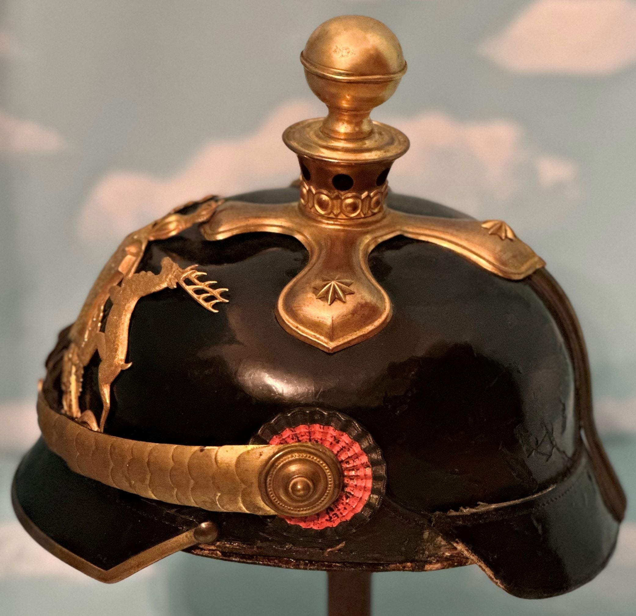 Württemberg Kugelhelm Helmet for Officer in Line Feldartellerie Rgt - Derrittmeister Militaria Group