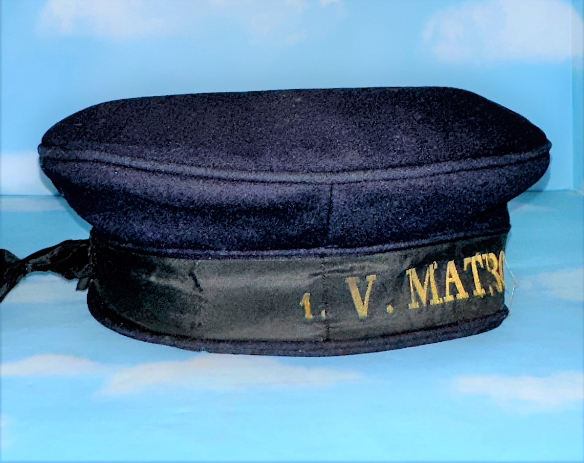 German Mütze for Enlisted Sailor onboard the 1.V. Martosenartillerie=Abtl. Identified Hemmerich - Derrittmeister Militaria Group