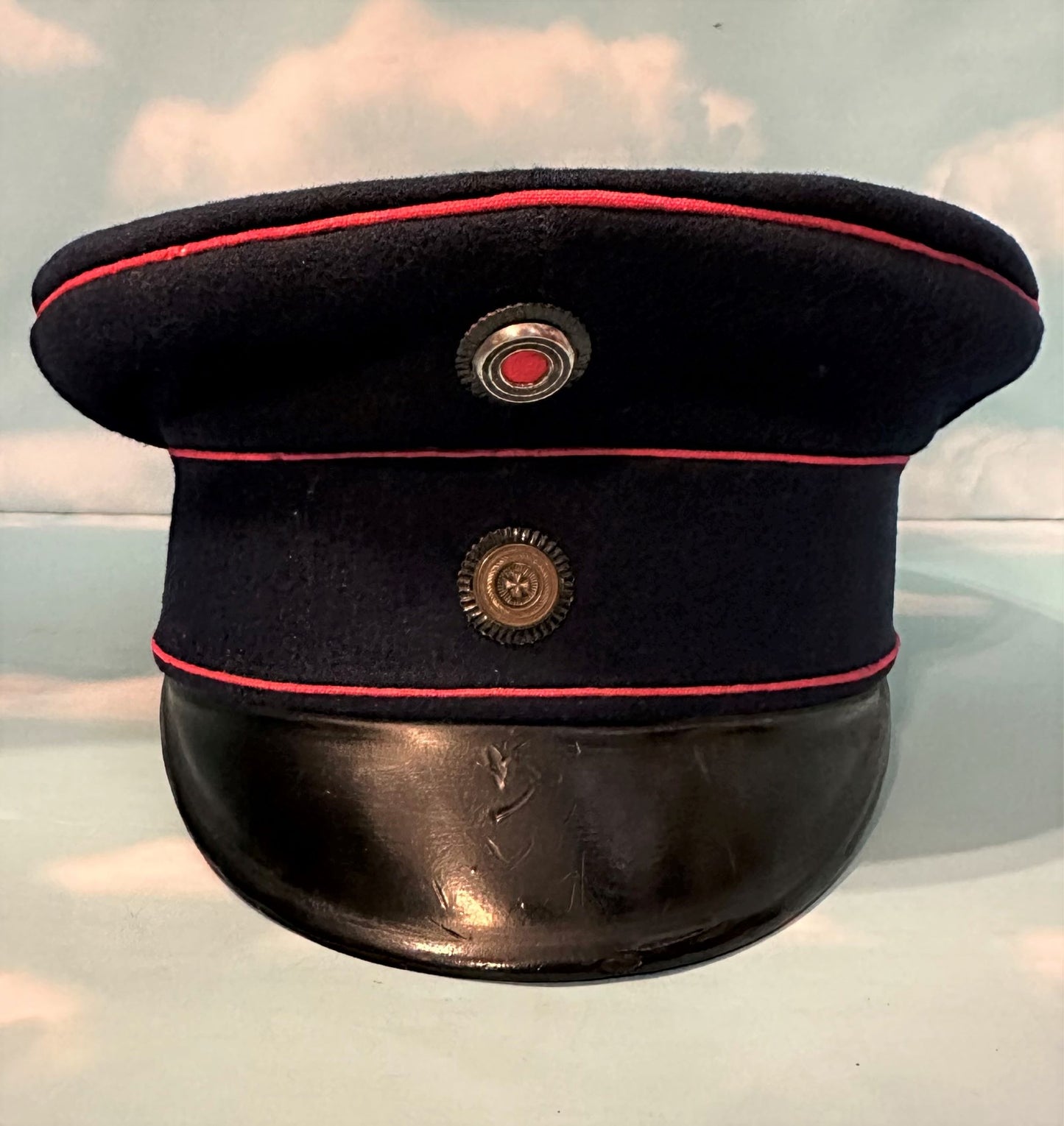 Prussian Schirmütze / Visor Cap for Reserve Officer in Pionier Rgt - Derrittmeister Militaria Group