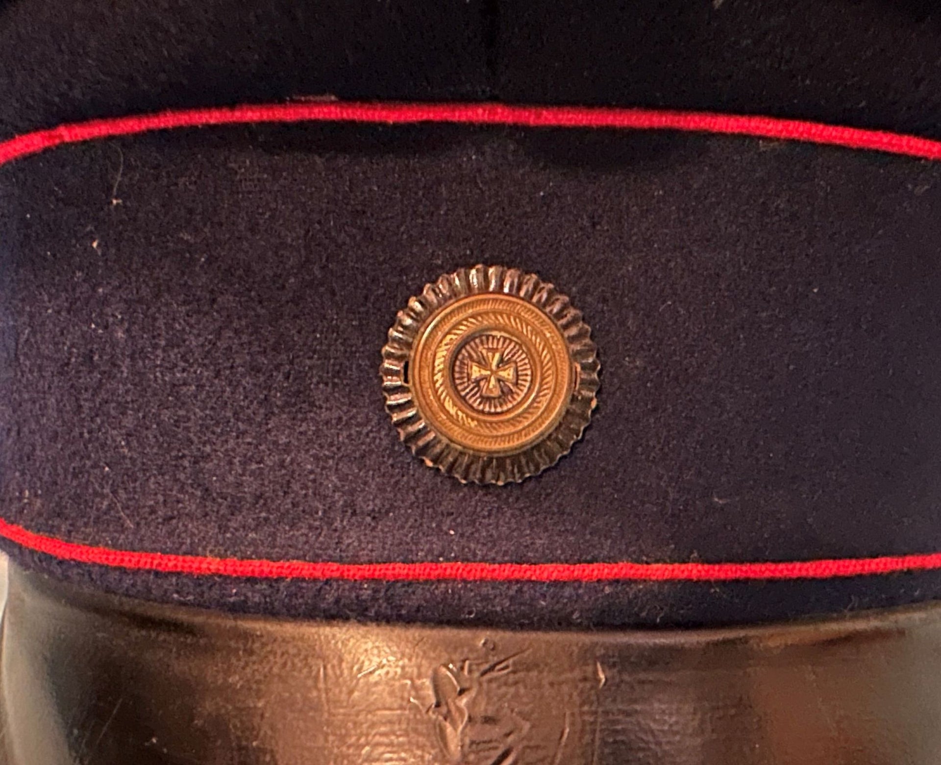 Prussian Schirmütze / Visor Cap for Reserve Officer in Pionier Rgt - Derrittmeister Militaria Group