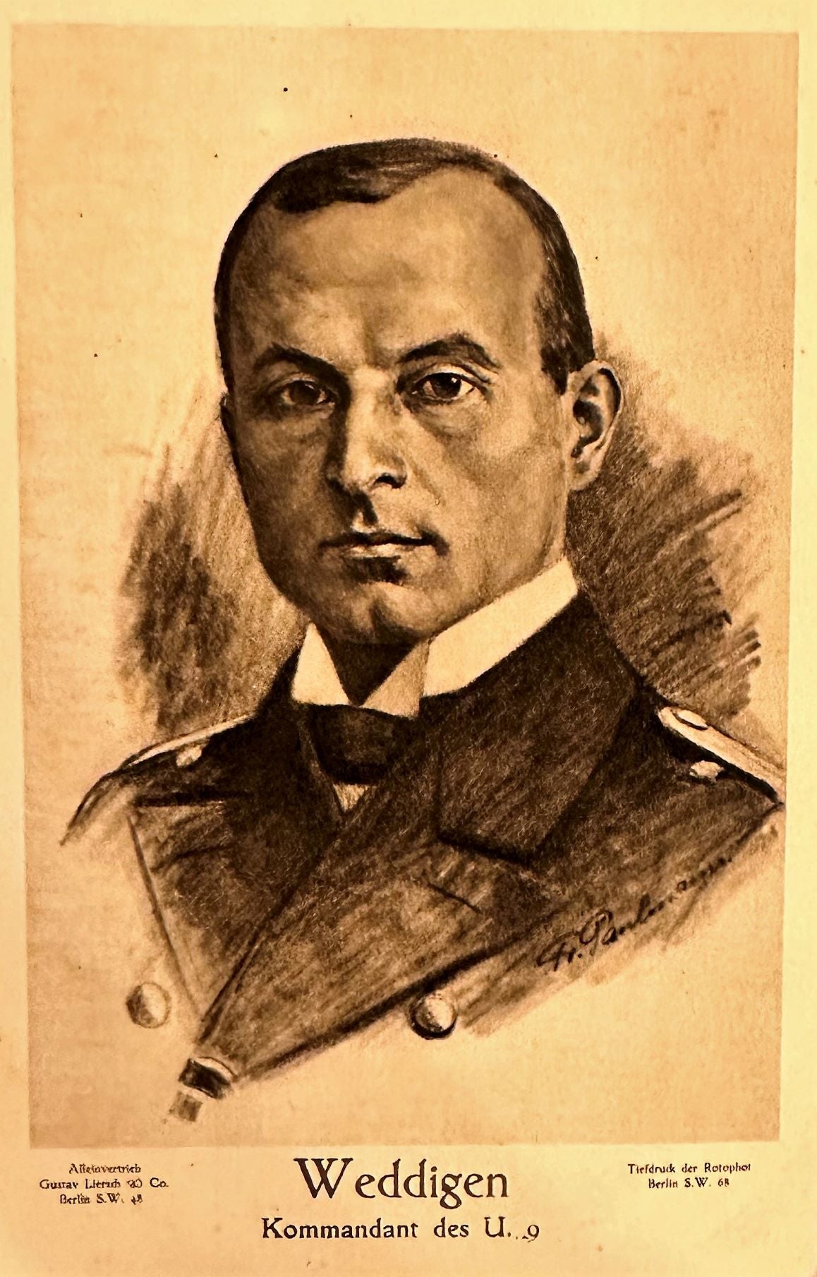 Germany Navy Post Card of Otto Weddigen - Derrittmeister Militaria Group