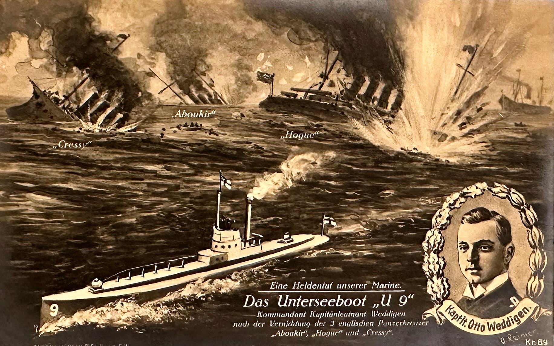 Germany Navy Post Card of Otto Weddigen - Derrittmeister Militaria Group